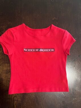 Blue Fish Kids' Red Short Sleeve Tee